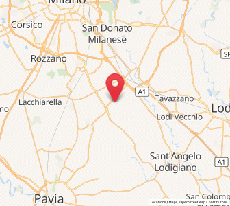 Map of Pairana, Lombardy