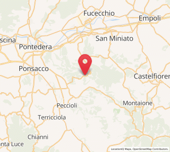 Map of Palaia (Pisa), Tuscany