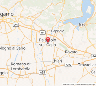 Map of Palazzolo sull'Oglio, Lombardy