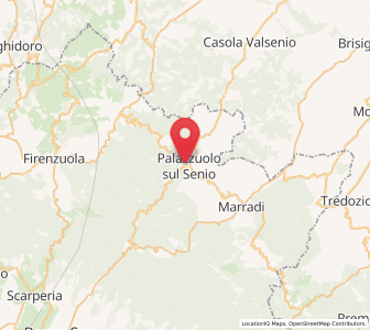 Map of Palazzuolo sul Senio, Tuscany