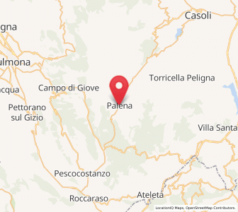 Map of Palena, Abruzzo
