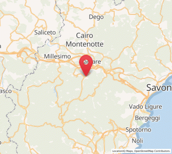 Map of Pallare, Liguria