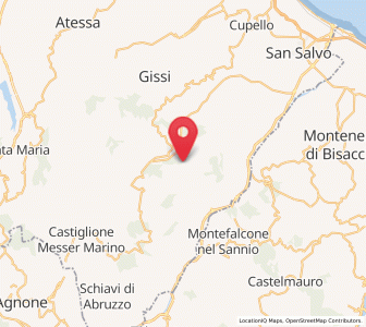 Map of Palmoli, Abruzzo