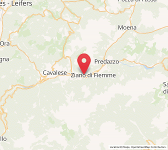 Map of Panchià, Trentino-Alto Adige