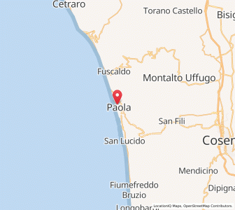 Map of Paola, Calabria