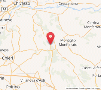 Map of Passerano Marmorito, Piedmont