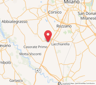 Map of Pasturago, Lombardy