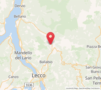Map of Pasturo, Lombardy