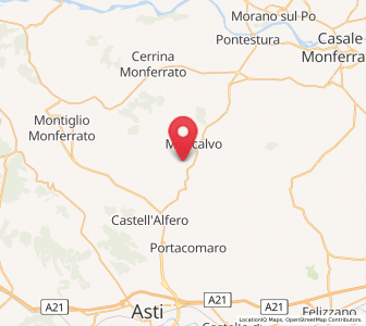 Map of Penango, Piedmont