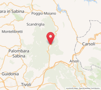 Map of Percile, Lazio