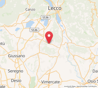 Map of Perego, Lombardy