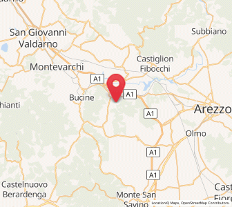 Map of Pergine Valdarno, Tuscany