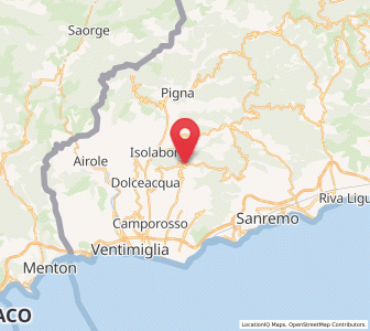 Map of Perinaldo, Liguria