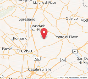 Map of Pero, Veneto