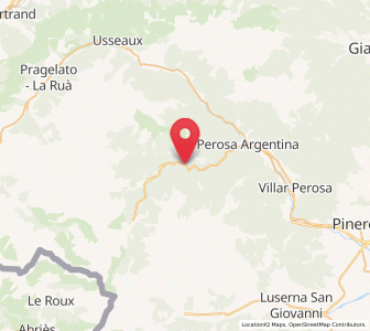 Map of Perrero, Piedmont