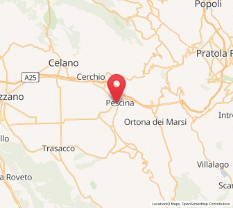 Map of Pescina, Abruzzo