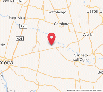 Map of Pessina Cremonese, Lombardy
