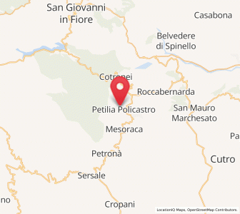 Map of Petilia Policastro, Calabria