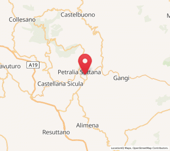 Map of Petralia Soprana, Sicily