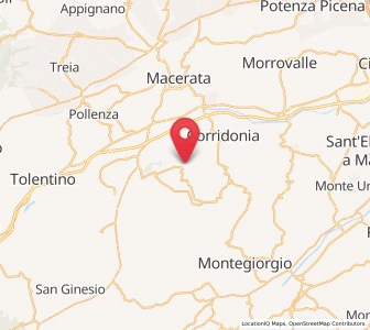 Map of Petriolo, The Marches