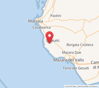 Map of Petrosino, Sicily