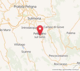 Map of Pettorano sul Gizio, Abruzzo