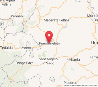 Map of Piandimeleto, The Marches