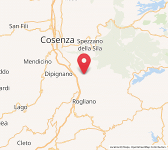 Map of Piane Crati, Calabria