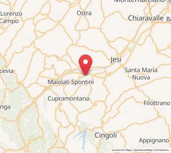 Map of Pianello Vallesina, The Marches
