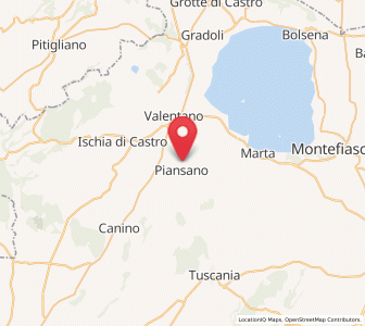 Map of Piansano, Lazio