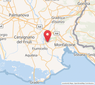 Map of Pieris, Friuli Venezia Giulia