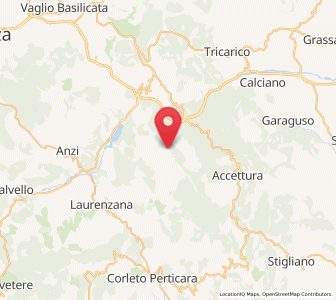Map of Pietrapertosa, Basilicate