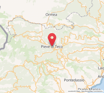 Map of Pieve di Teco, Liguria
