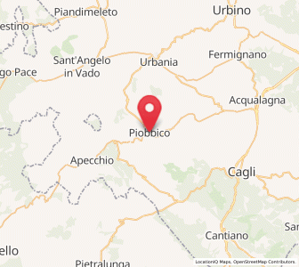 Map of Piobbico, The Marches