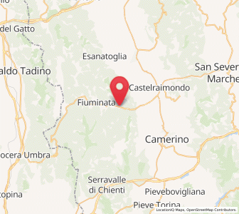 Map of Pioraco, The Marches