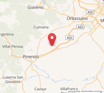 Map of Piscina, Piedmont