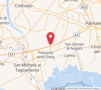 Map of Pocenia, Friuli Venezia Giulia