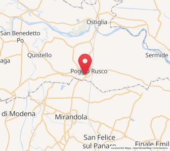 Map of Poggio Rusco, Lombardy