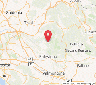 Map of Poli, Lazio