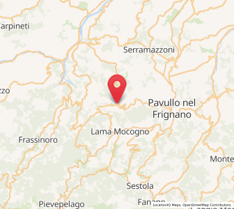 Map of Polinago, Emilia-Romagna