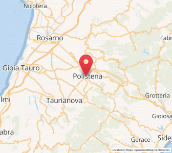 Map of Polistena, Calabria