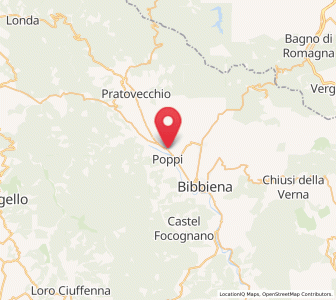 Map of Ponte a Poppi, Tuscany