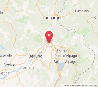 Map of Ponte nelle Alpi, Veneto