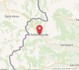 Map of Pontechianale, Piedmont