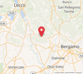 Map of Pontida, Lombardy