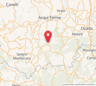 Map of Ponzone, Piedmont