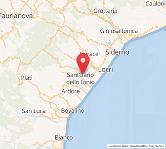 Map of Portigliola, Calabria