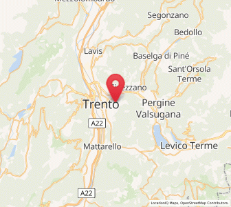 Map of Povo, Trentino-Alto Adige