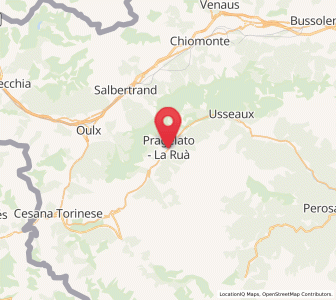 Map of Pragelato, Piedmont