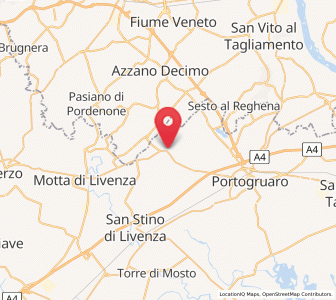 Map of Pramaggiore Blessaglia, Veneto